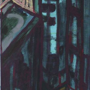 Sofia Ines Musumano Città profonda acrilico e pennarelli su tela cm25x555 settembre 2018