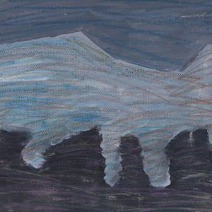 Sofia Inés Musumano Ascolto la notte Acrilici e cerette su tela cm22x54 Febbraio 2019