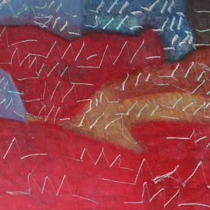 Sofia Inés Musumano Ricerca Acrilico e pastelli ad olio su tela cm56x29 Ottobre 2018